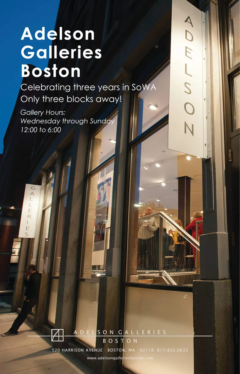 Adelson Galleries Boston Ad for SoWa Guide