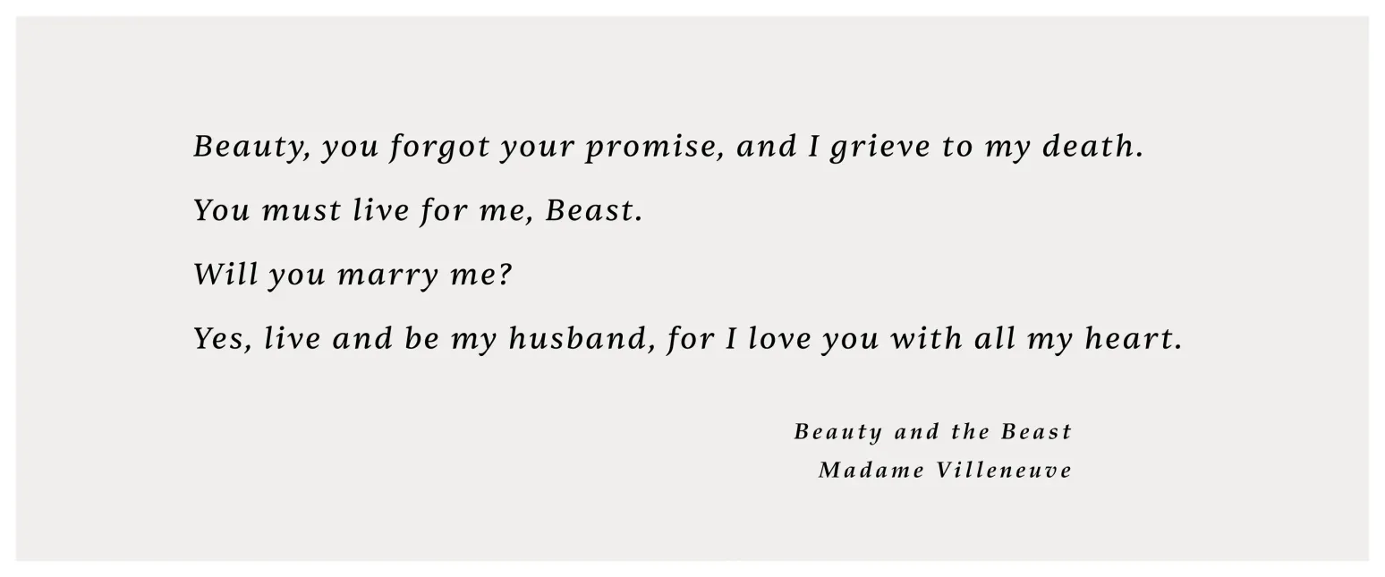 Quote wall Lettering - Beauty and the Beast #4