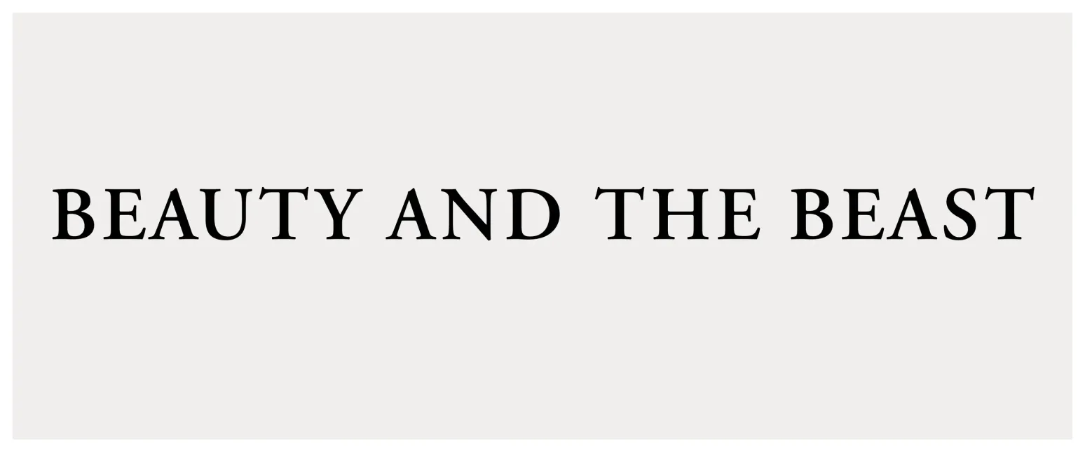 Text wall lettering design - Beauty and the Beast