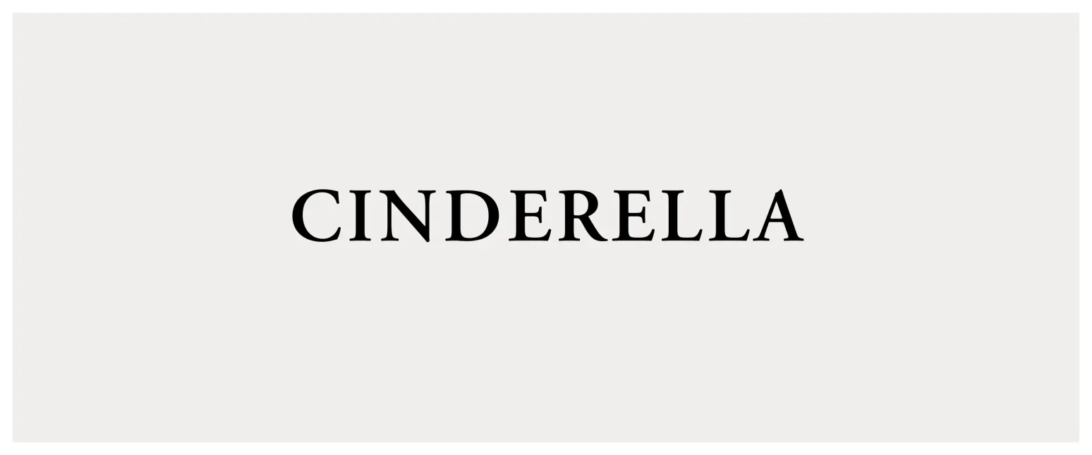 Text wall lettering design - Cinderella