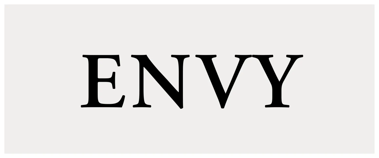 Text wall lettering design - Envy