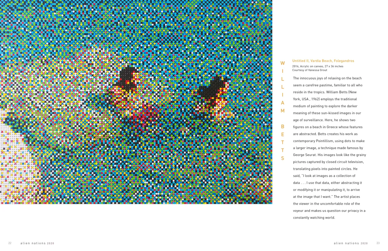 Alien Nations 2020 exhibition catalogue, pages 22–23