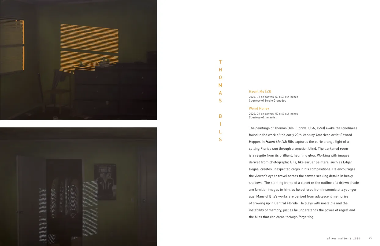 Alien Nations 2020 exhibition catalogue, pages 24–25