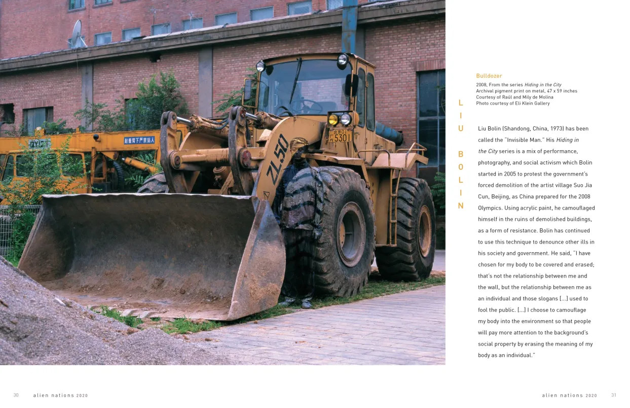 Alien Nations 2020 exhibition catalogue, pages 30–31