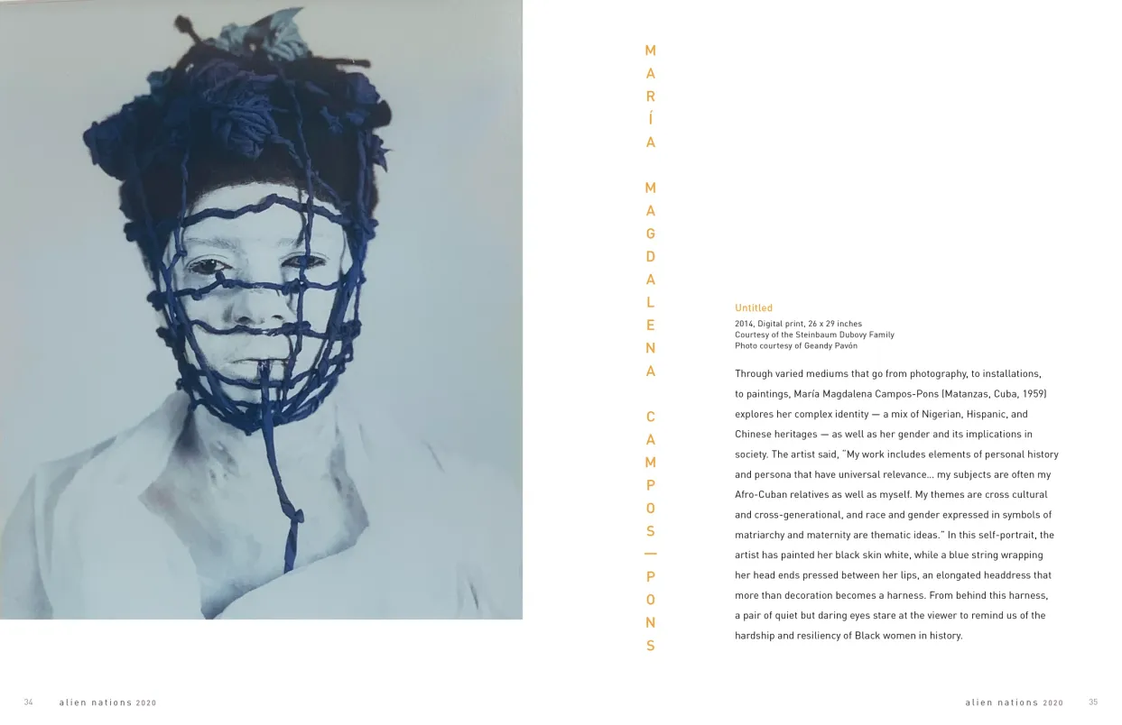 Alien Nations 2020 exhibition catalogue, pages 34–35