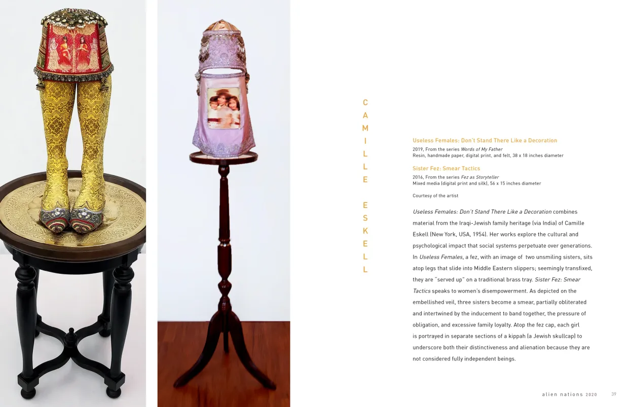 Alien Nations 2020 exhibition catalogue, pages 38–39