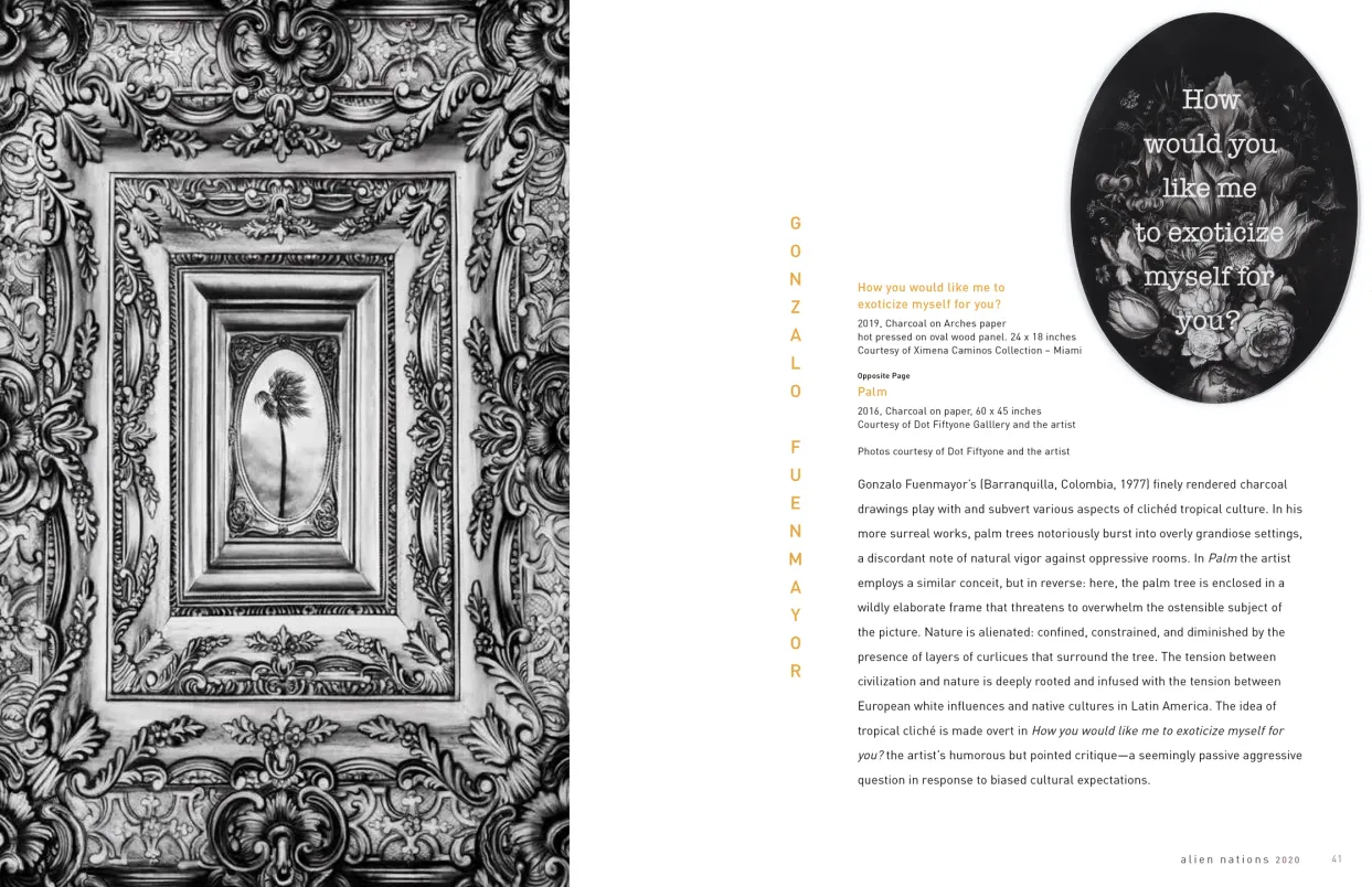 Alien Nations 2020 exhibition catalogue, pages 40–41