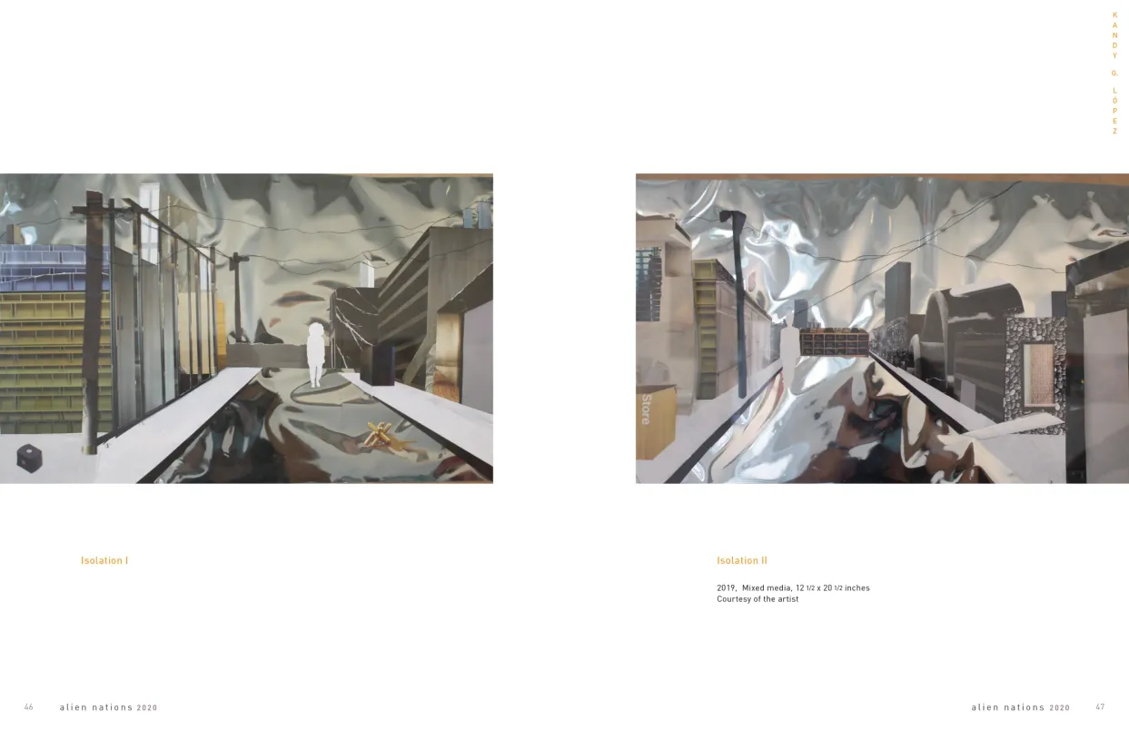Alien Nations 2020 exhibition catalogue, pages 46–47