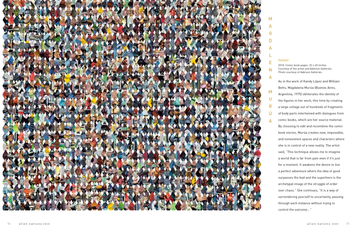 Alien Nations 2020 exhibition catalogue, pages 56–57