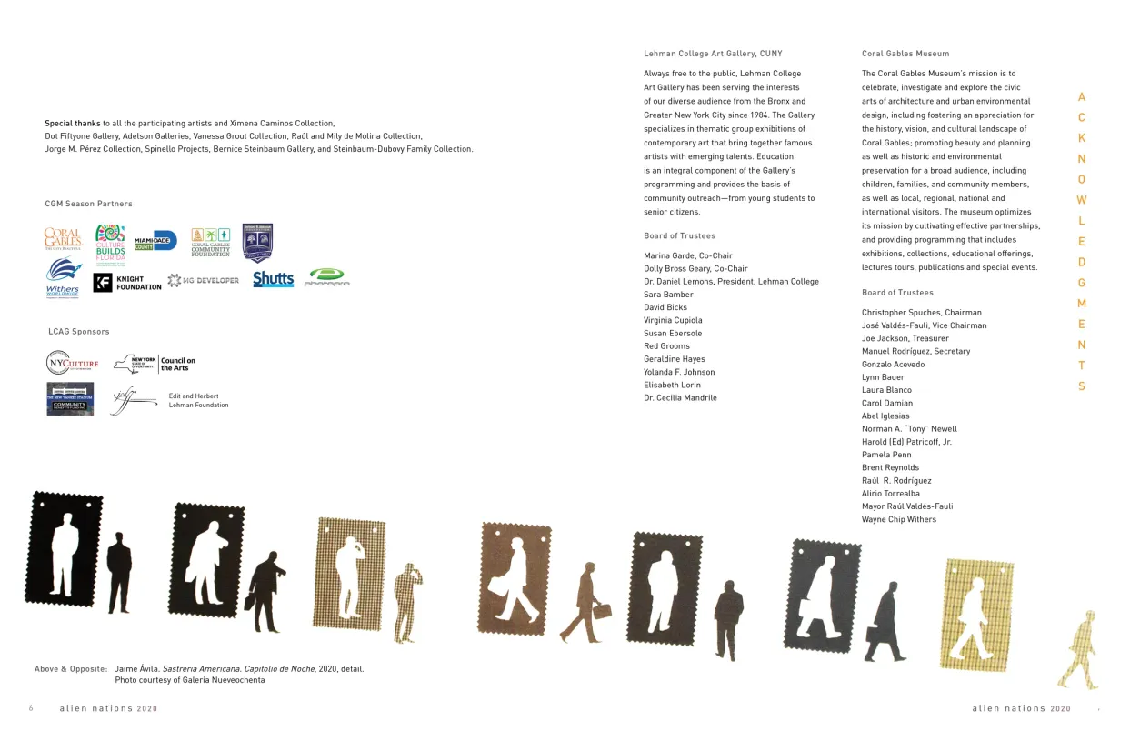 Alien Nations 2020 exhibition catalogue, pages 6–7