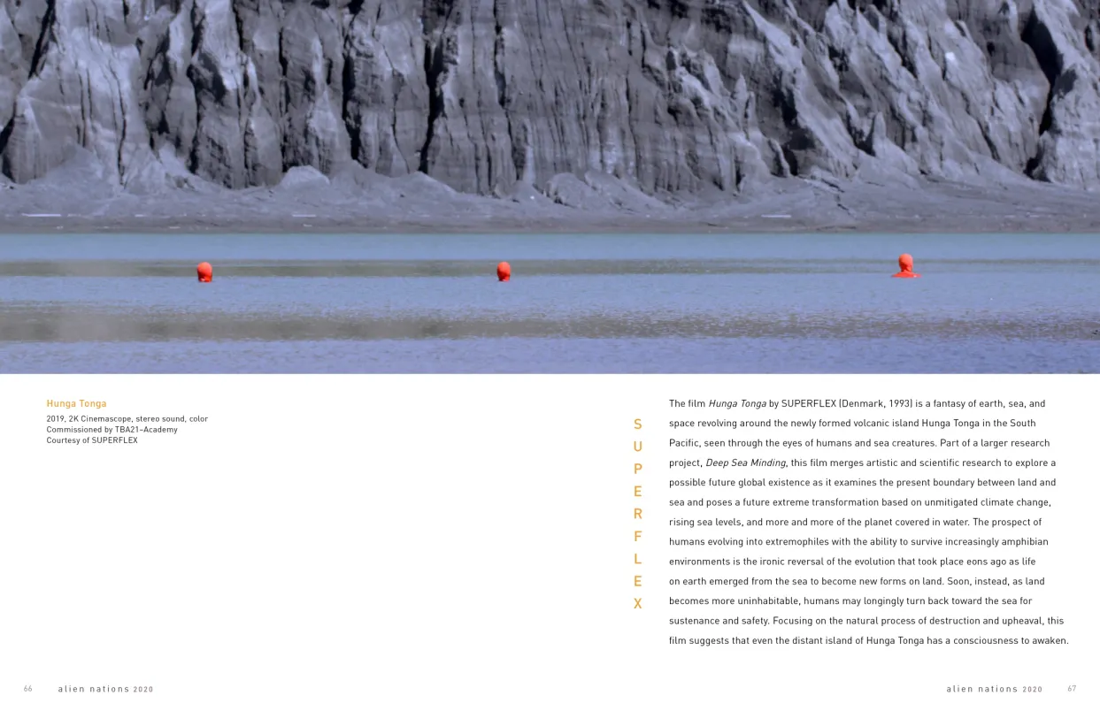 Alien Nations 2020 exhibition catalogue, pages 66–67