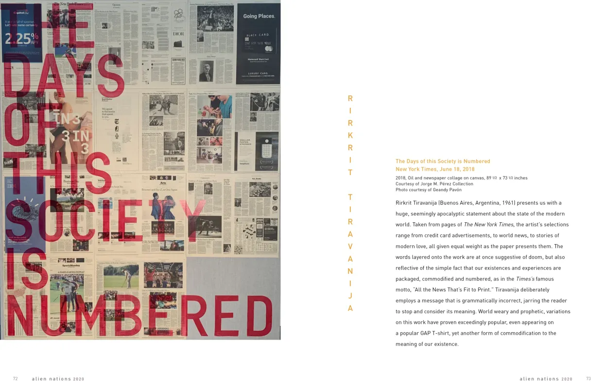 Alien Nations 2020 exhibition catalogue, pages 72–73