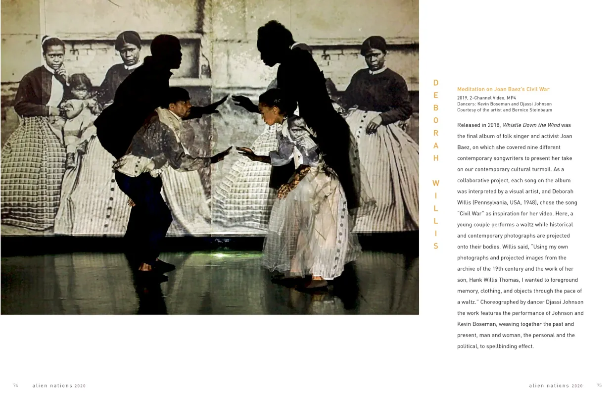 Alien Nations 2020 exhibition catalogue, pages 74–75