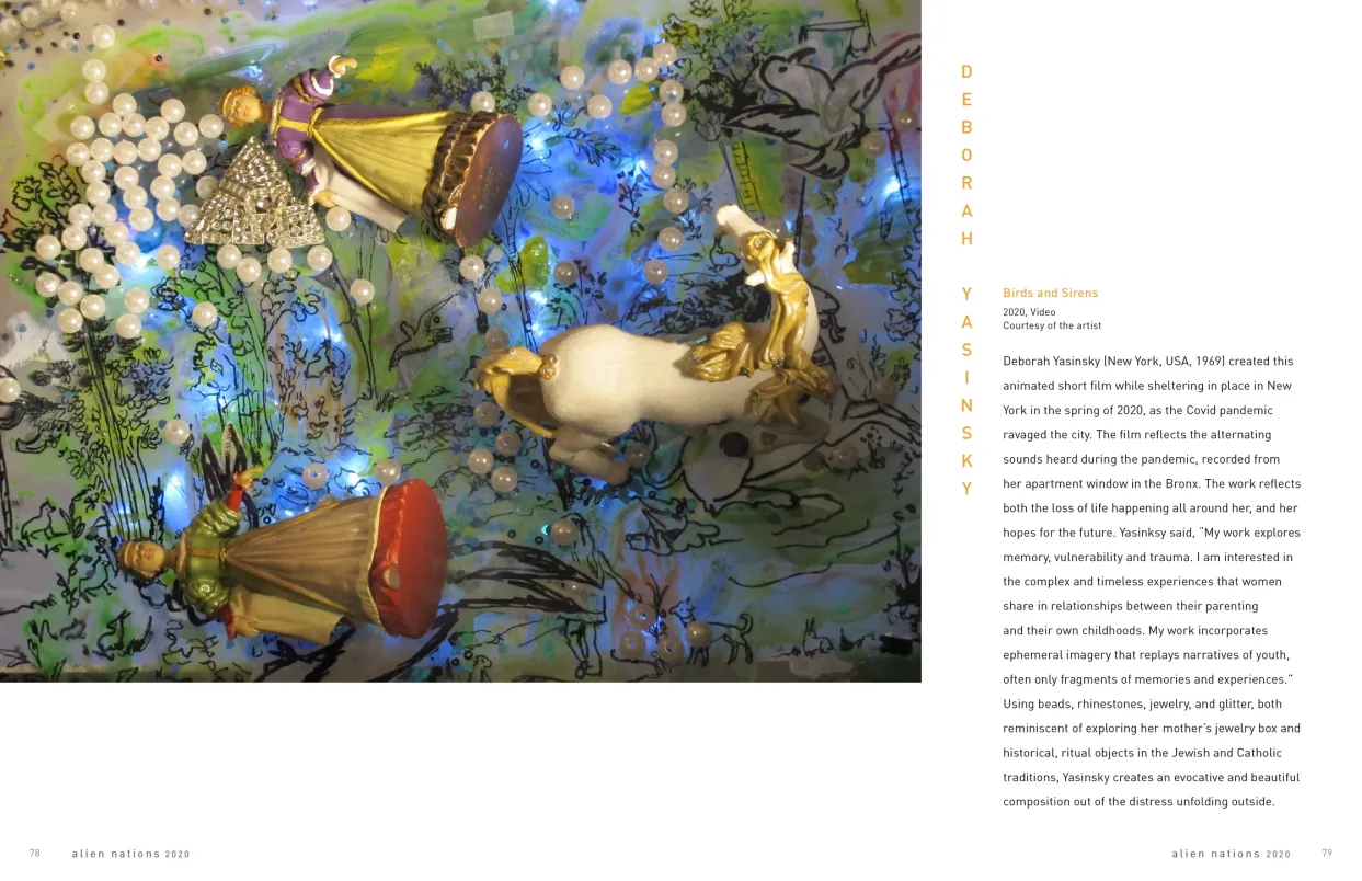 Alien Nations 2020 exhibition catalogue, pages 78–79