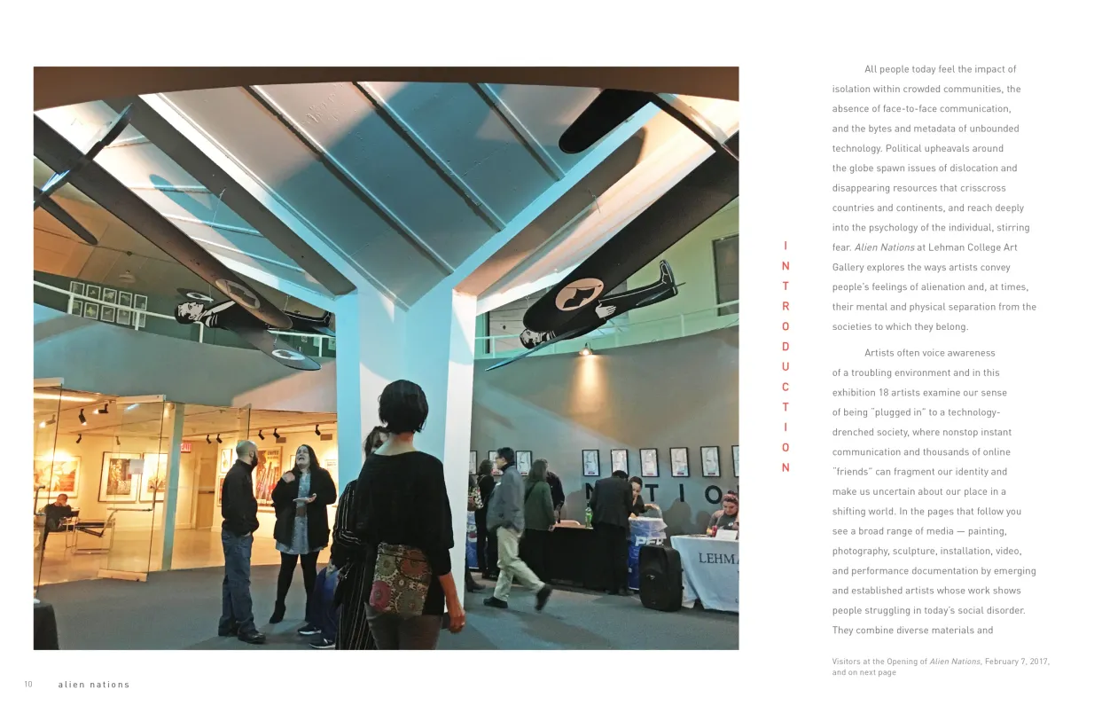 Alien Nations exhibition catalogue, pages 10–11