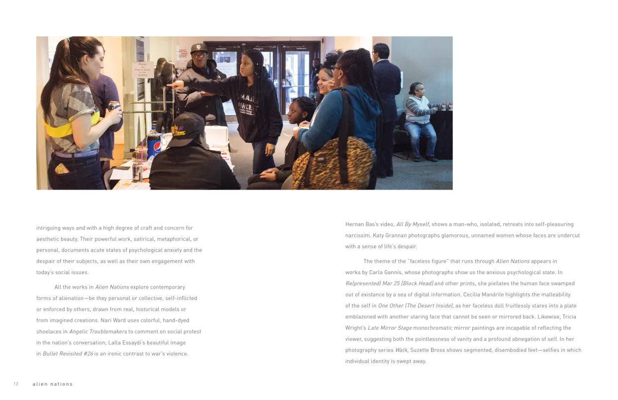 Alien Nations exhibition catalogue, pages 12–13