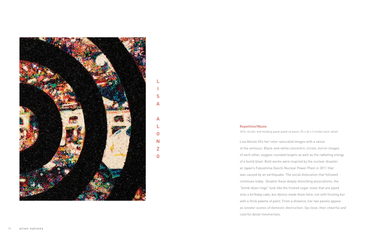 Alien Nations exhibition catalogue, pages 16–17