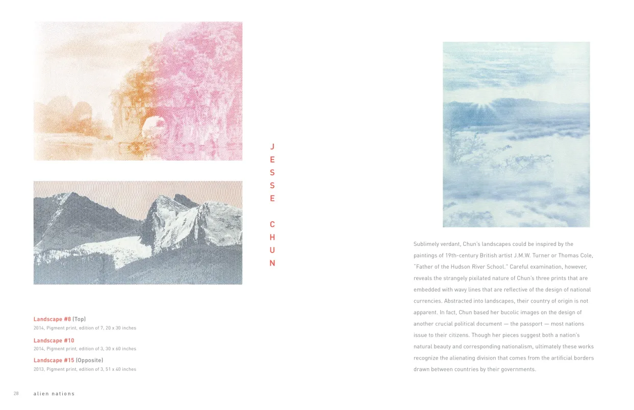 Alien Nations exhibition catalogue, pages 28–29