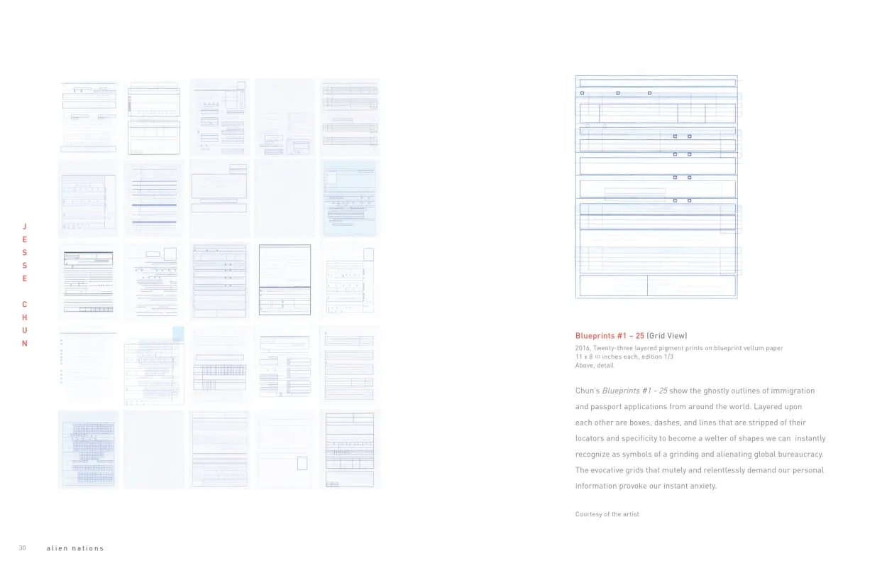 Alien Nations exhibition catalogue, pages 30–31