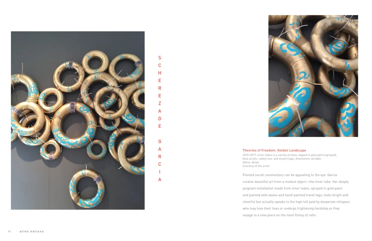 Alien Nations exhibition catalogue, pages 42–43