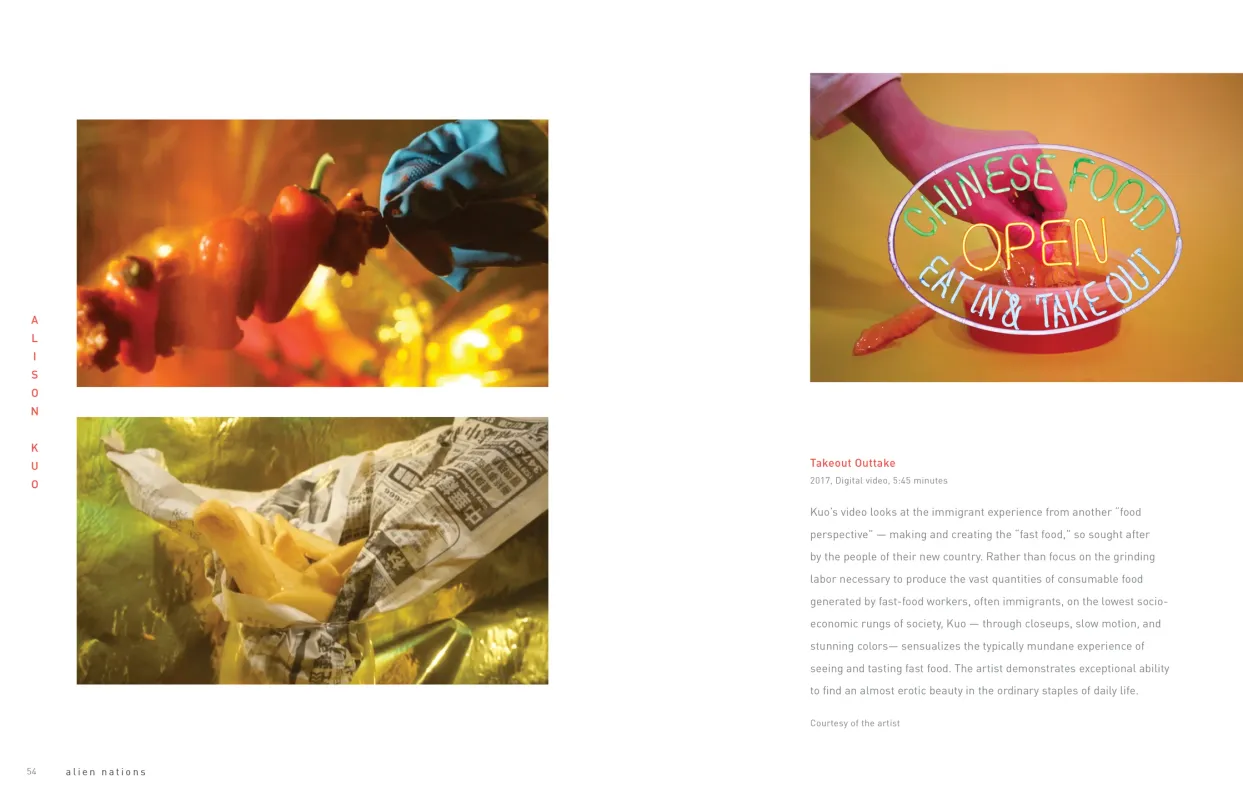 Alien Nations exhibition catalogue, pages 54–55