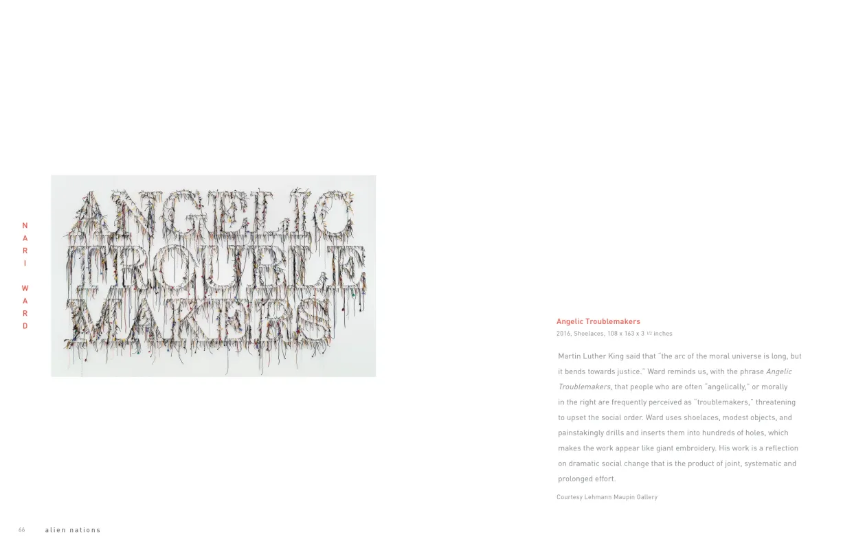 Alien Nations exhibition catalogue, pages 66–67