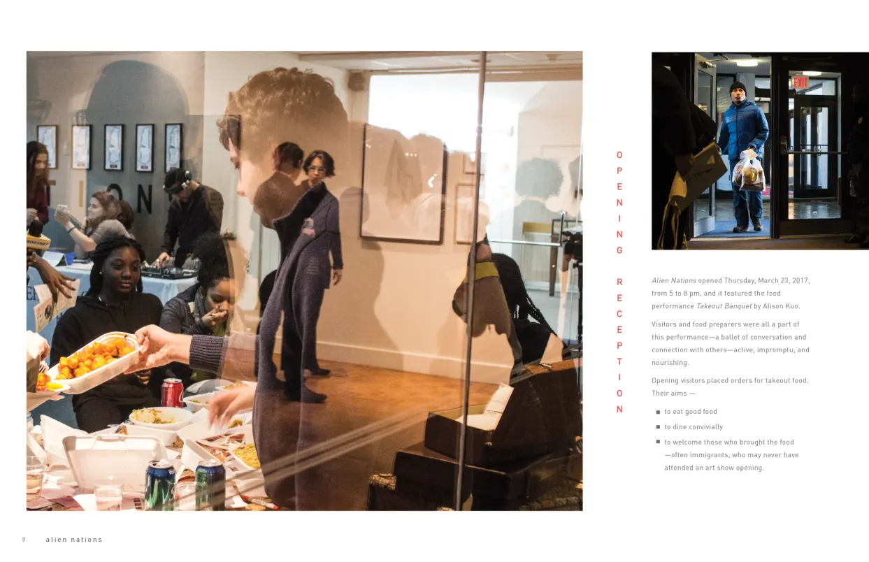 Alien Nations exhibition catalogue, pages 8–9