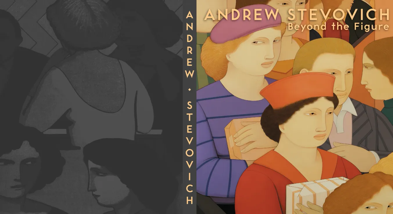 Andrew Stevovich: Beyond the Figure monograph, cover spread featuring the artwork of Andrew Stevovich