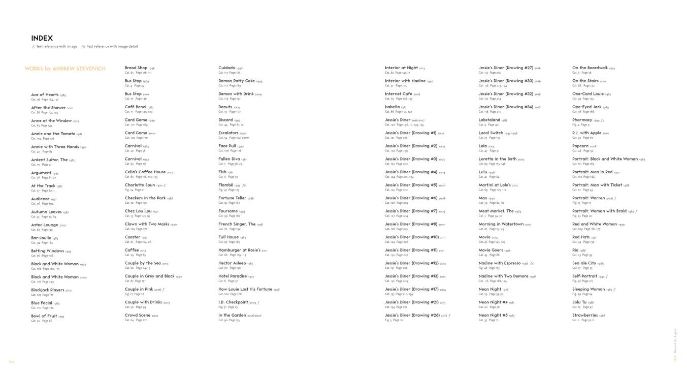 Andrew Stevovich: Beyond the Figure monograph, pages 222–223