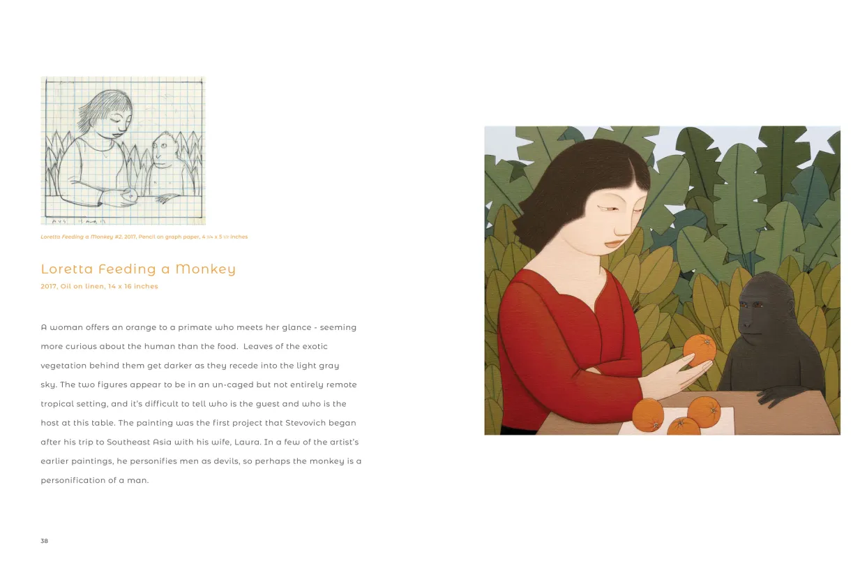 Andrew Stevovich: Contemplating Figures exhibition catalogue, pages 38–39