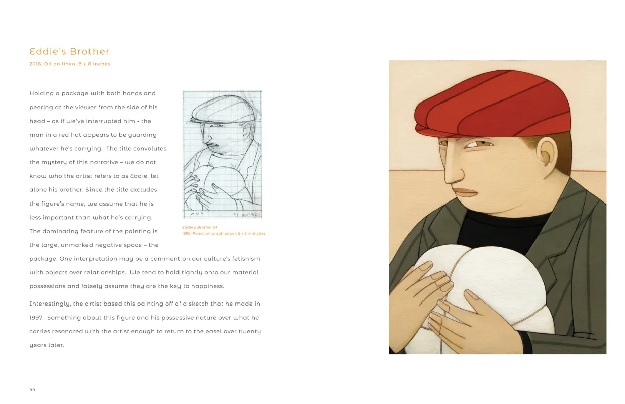 Andrew Stevovich: Contemplating Figures exhibition catalogue, pages 44–45