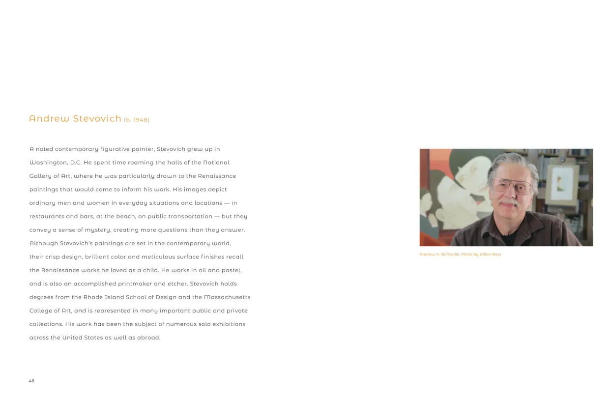 Andrew Stevovich: Contemplating Figures exhibition catalogue, pages 48–49