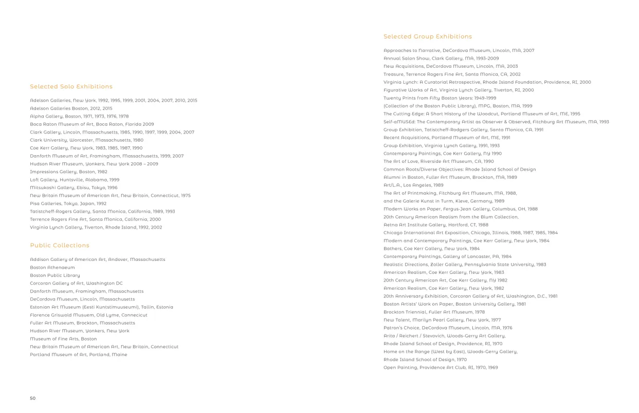 Andrew Stevovich: Contemplating Figures exhibition catalogue, pages 50–51