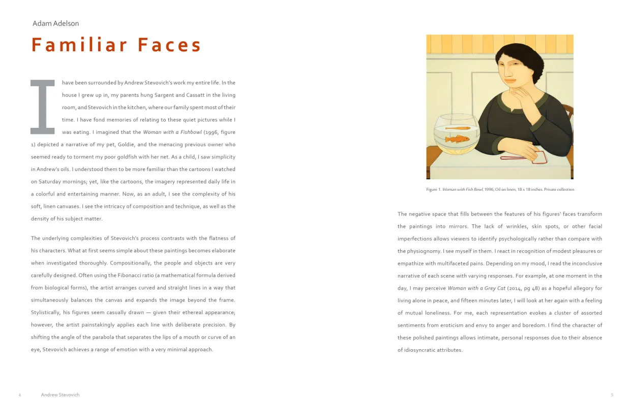 Andrew Stevovich: Familiar Faces exhibition catalogue, pages 4–5