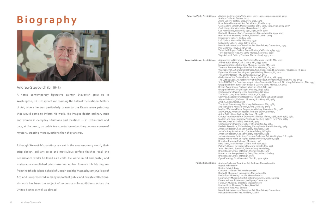Andrew Stevovich: Familiar Faces exhibition catalogue, pages 56–57