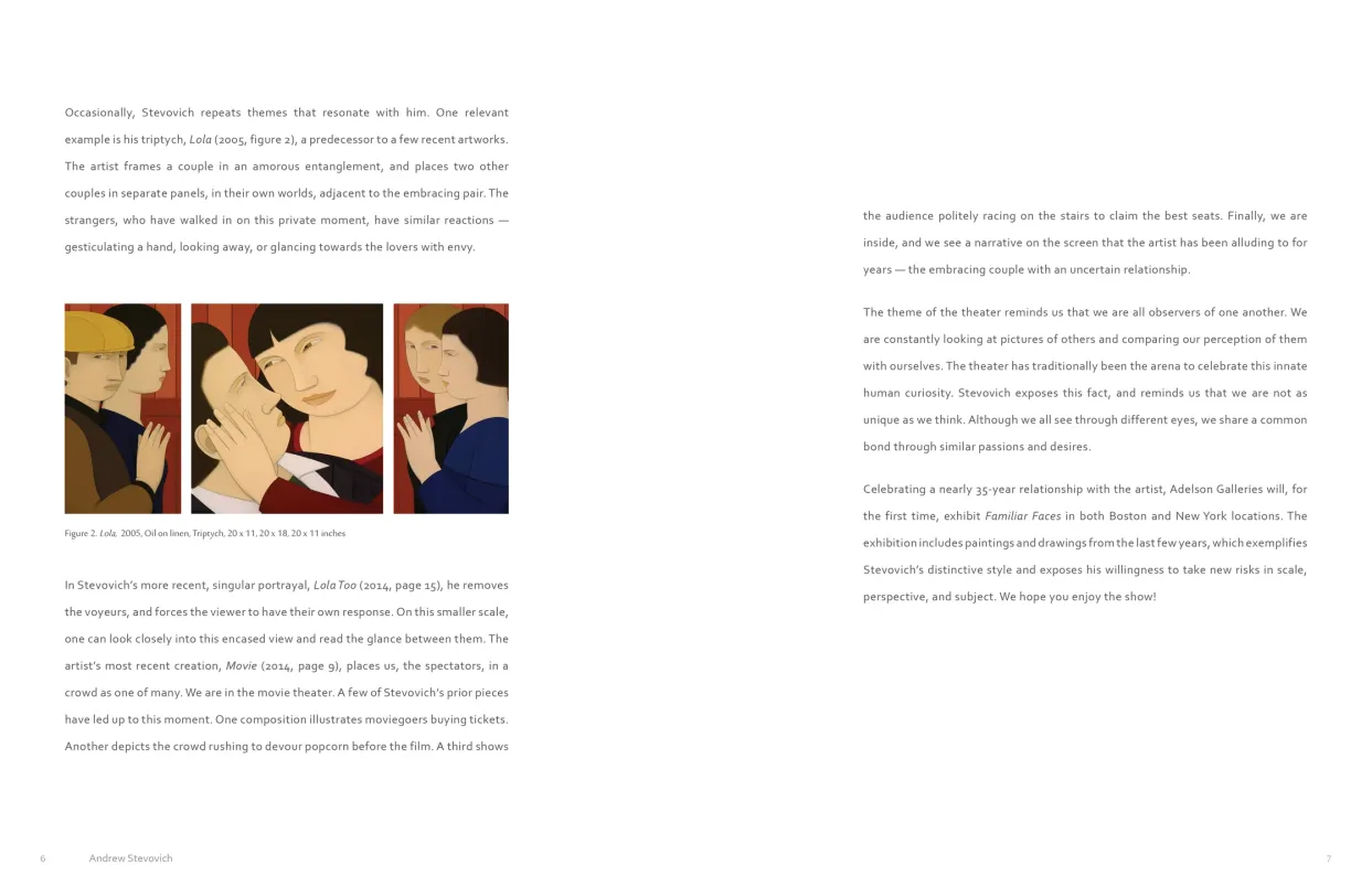 Andrew Stevovich: Familiar Faces exhibition catalogue, pages 6–7