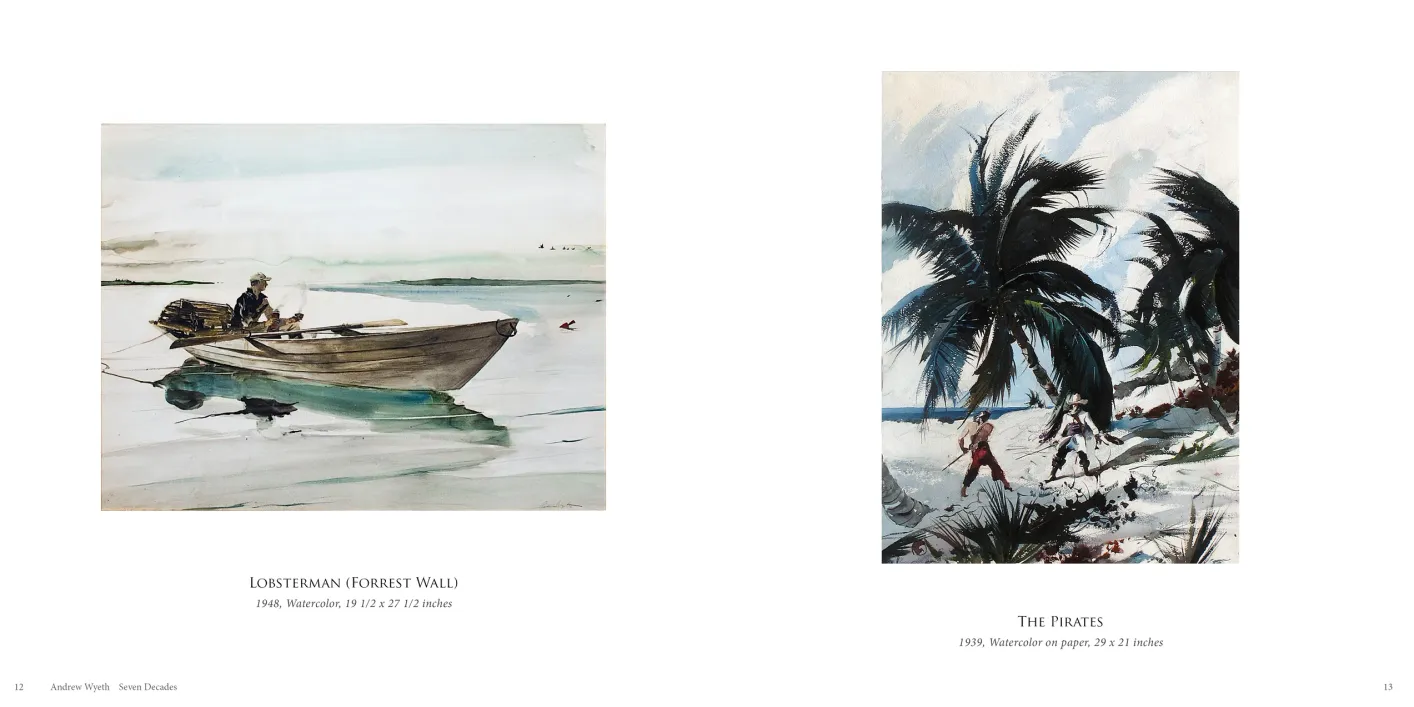 Andrew Wyeth: Seven Decades exhibition catalogue, pages 12–13