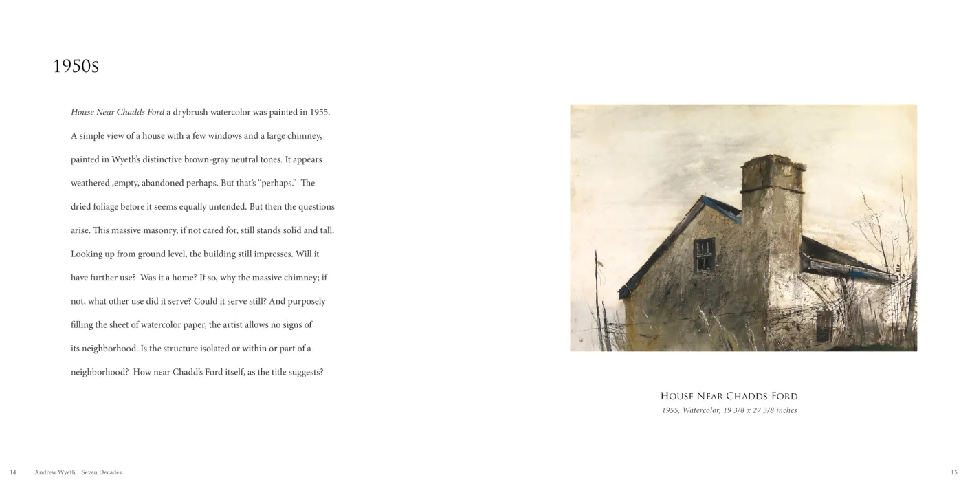 Andrew Wyeth: Seven Decades exhibition catalogue, pages 14–15