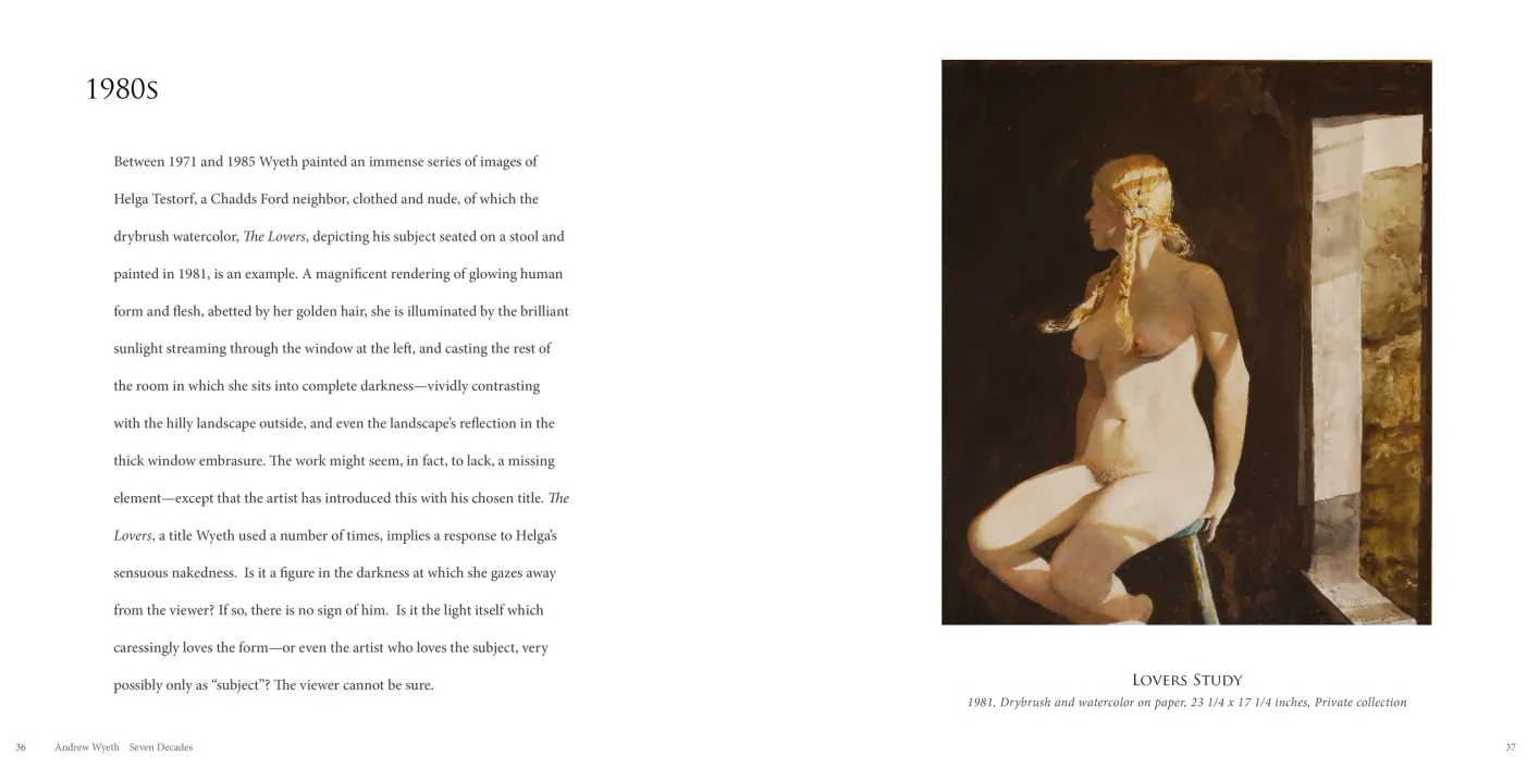 Andrew Wyeth: Seven Decades exhibition catalogue, pages 36–37