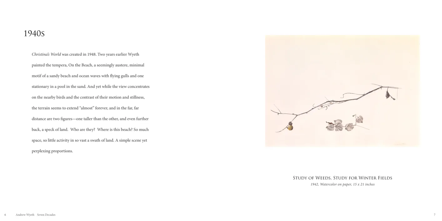 Andrew Wyeth: Seven Decades exhibition catalogue, pages 6–7