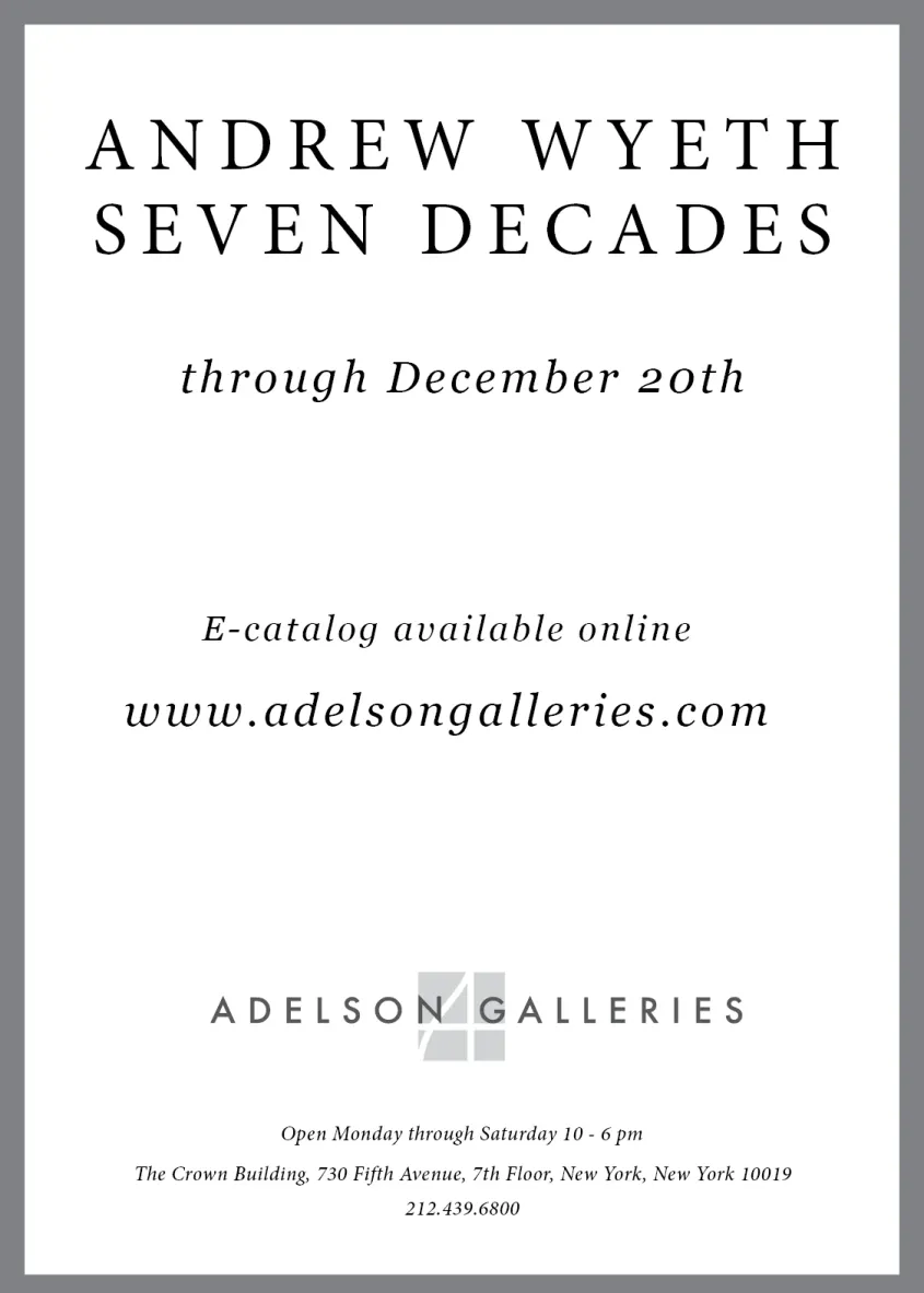 Andrew Wyeth: Seven Decades New York Times Ad Campaign Filler