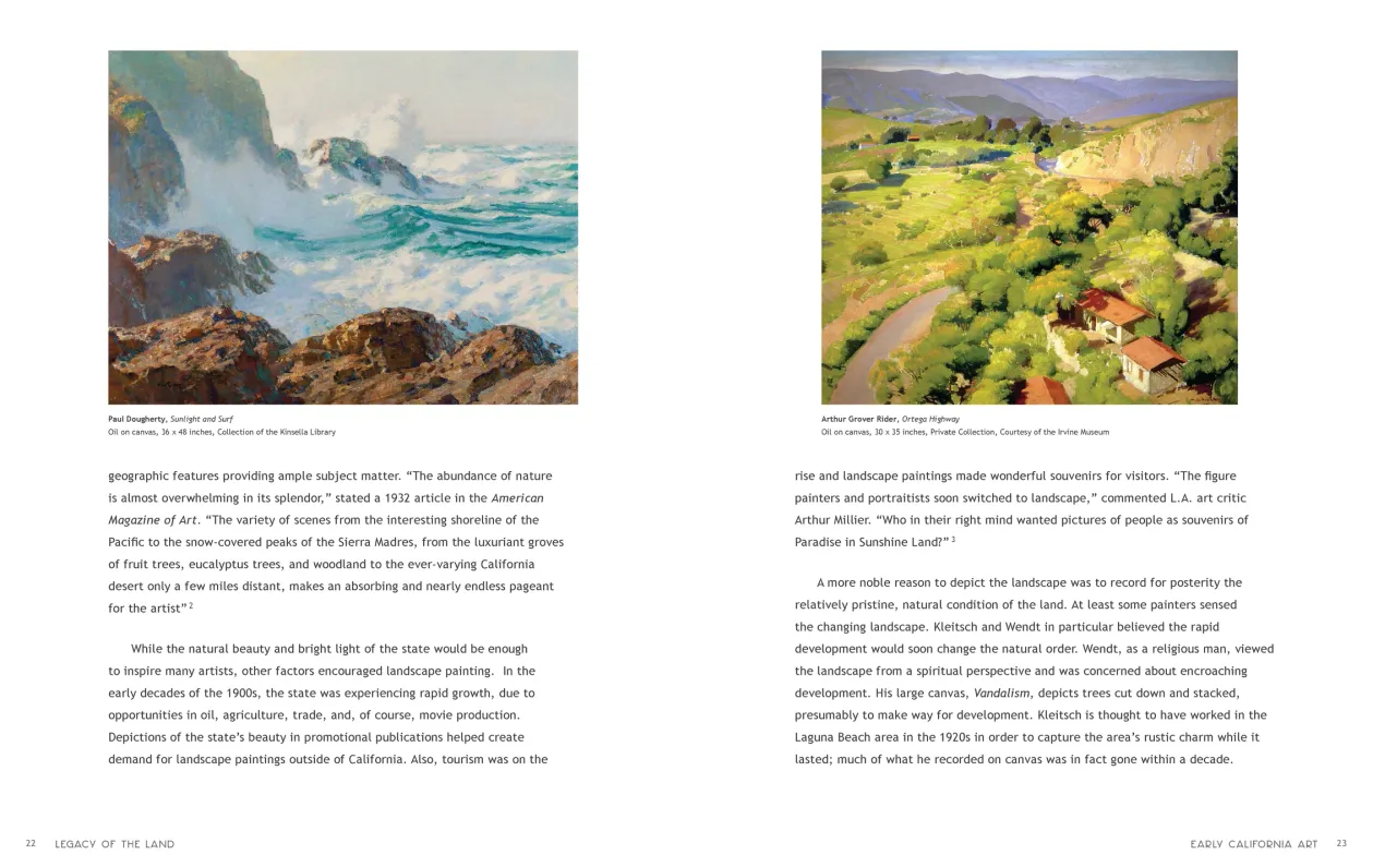 Art in Nature: Legacy of the Land exhibition catalogue, pages 22–23