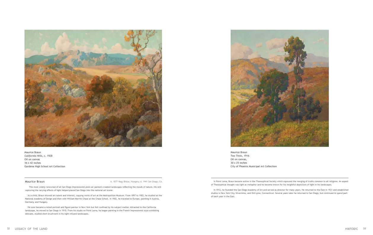 Art in Nature: Legacy of the Land exhibition catalogue, pages 32–33
