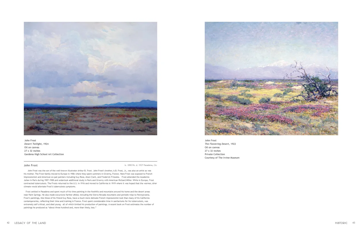 Art in Nature: Legacy of the Land exhibition catalogue, pages 42–43