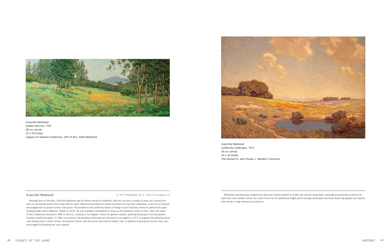 Art in Nature: Legacy of the Land exhibition catalogue, pages 68–69