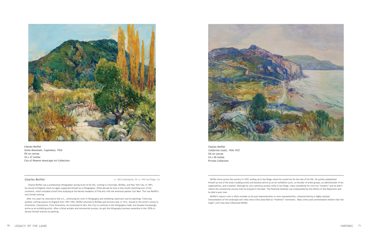 Art in Nature: Legacy of the Land exhibition catalogue, pages 70–71