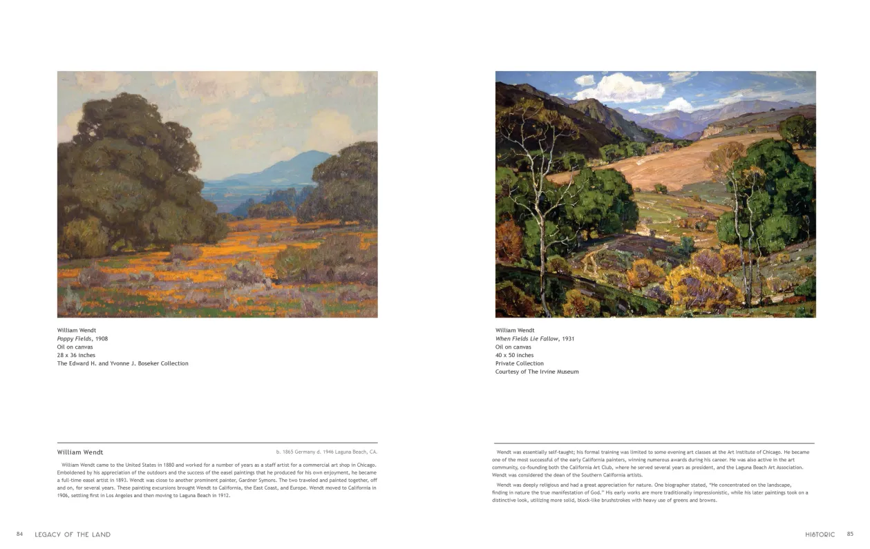 Art in Nature: Legacy of the Land exhibition catalogue, pages 84–85