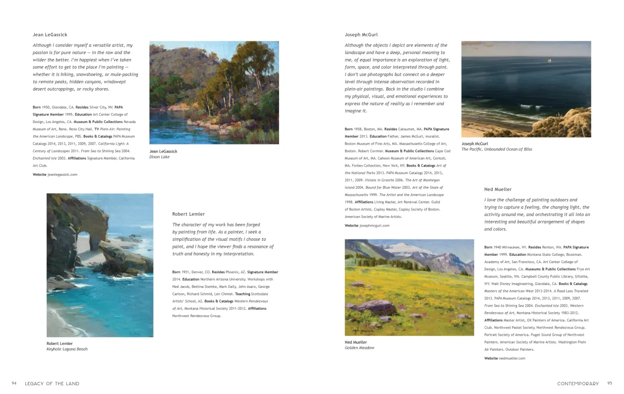 Art in Nature: Legacy of the Land exhibition catalogue, pages 94–95
