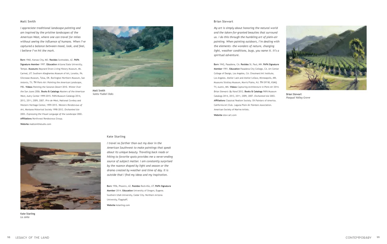 Art in Nature: Legacy of the Land exhibition catalogue, pages 98–99