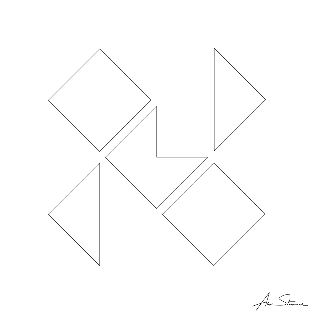 Graphic Square Logo vector-line for comparison